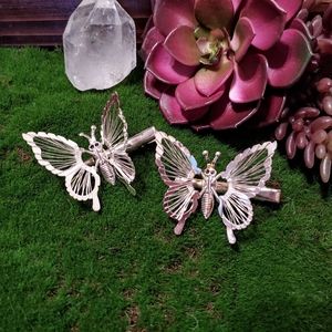 Spring Butterfly Hair Clips Choice of Color Set of 2